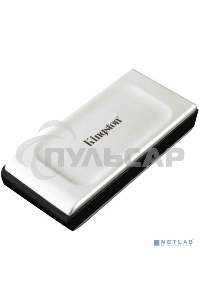 Внешний SSD Kingston XS2000, 2TB, USB 3.2 Gen 2x2 Type-C, R/W 2000/2000, серебристый