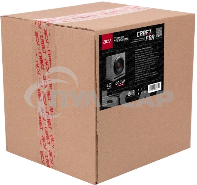 Сабвуфер автомобильный ACV CRAFT F8A 200Вт активный (20см/8