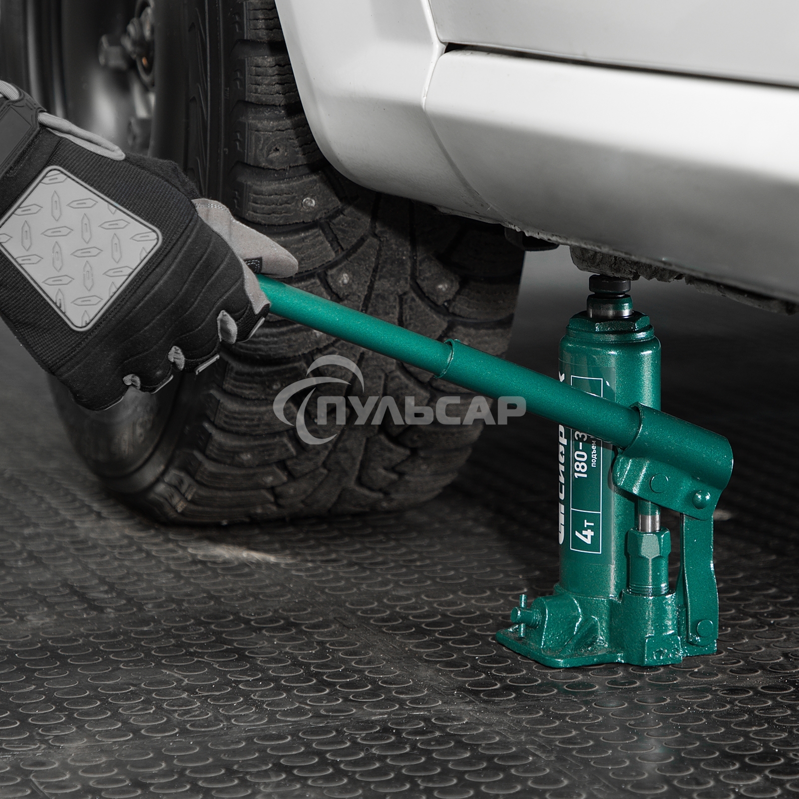 Домкрат гидравлический Сибртех бутылочный, 4т, 180-320мм