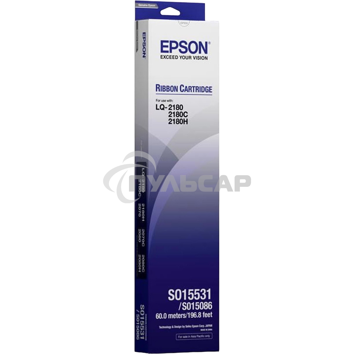Картридж ленточный Epson C13S015086BA черный для FX-2170/2180 LQ-2180/2170/2070/2080