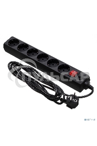 Сетевой фильтр Buro 600SH-16-3-B 3м (6 розеток) черный (коробка)