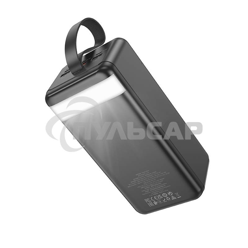 Портативный аккумулятор Hoco J123C, 60000мА·ч, 3A, с дисплеем, черный