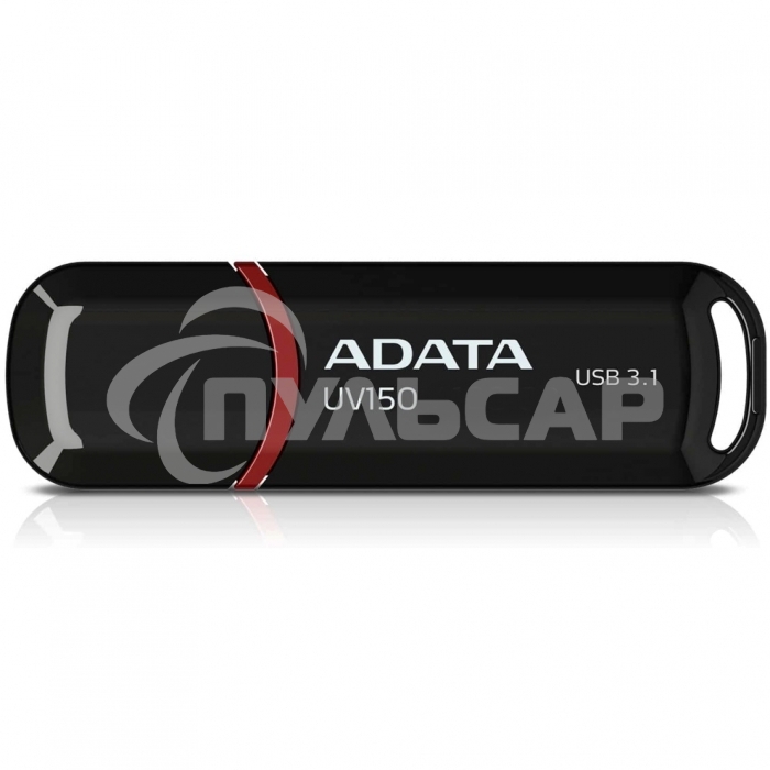 Флешка USB ADATA UV150 (AUV150-64G-RBK), 64 Gb, USB 3.0, R/W 100/40, черный