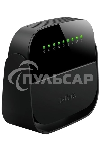 Роутер беспроводной D-Link DSL-2640U/R1A ADSL2+ черный ANNEX А