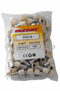 Наконечник штыревой втулочный изолированный F-12 мм 16 мм² (НШВи 16-12) слоновая кость Rexant