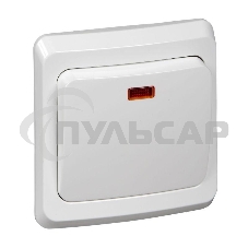 Выключатель 1-кл. СП Этюд 10А IP20 с индик. белый SchE BC10-005B