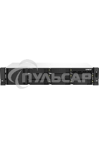 Сетевое хранилище SMB QNAP TS-873AeU-RP-4G NAS 8 HDD trays, 2x 2.5 GbE. 64-bit 4-core AMD V1500B 2,2 GHz, 4 Gb. RAM (1*4 Gb) up to 32Gb (2*16 Gb), 2 x M2 2280 (PCIe Gen3 x 1), 2xPSU W/o rail kit RAIL-B02