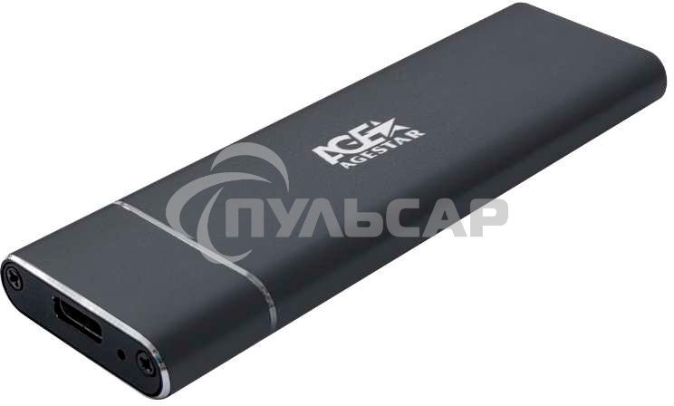 Внешний корпус AgeStar USB 3.1 Type-C M.2 NVME (M-key) AgeStar 31UBNV5C черный, алюминий, черный