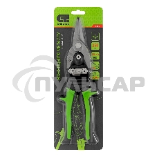 Ножницы по металлу, 250 мм, прямой рез, сталь С55,двухкомпонентные рукоятки СИБРТЕХ