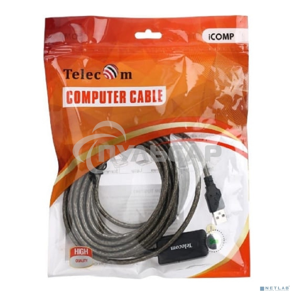 Кабель USB2.0-repeater, удлинительный активный <Am-->Af> 5м, Telecom <TUS7049-5M>