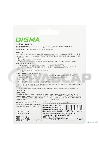Флешка USB Digma R/W 64 Gb DRIVE2 DGFUM064A20SR USB 2.0 серебристый