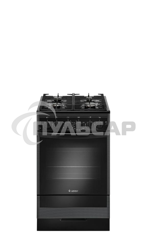 Плита газовая Gefest ПГ 5500-02 0115 черный, конфорок 4 шт, духовка 52 л, 50 см x 85 см x 58.5 см