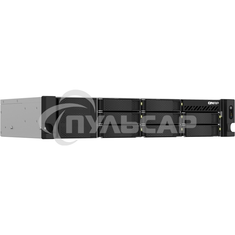 Сетевое хранилище SMB QNAP TS-873AeU-RP-4G NAS 8 HDD trays, 2x 2.5 GbE. 64-bit 4-core AMD V1500B 2,2 GHz, 4 Gb. RAM (1*4 Gb) up to 32Gb (2*16 Gb), 2 x M2 2280 (PCIe Gen3 x 1), 2xPSU W/o rail kit RAIL-B02