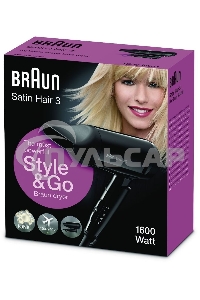 Фен Braun BRHD350E 1600Вт черный