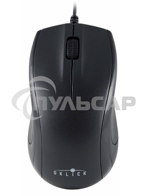 Мышь проводная Oklick 185M черный, 1200 dpi, USB, кнопки - 3