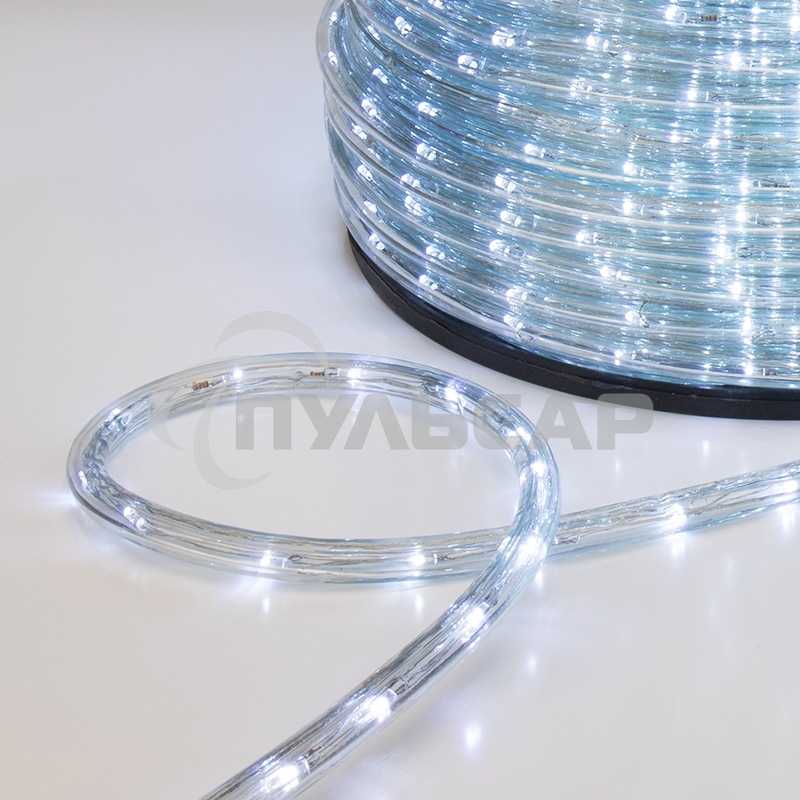 Дюралайт Neon-night LED, свечение с динамикой (3W) - белый Эконом 24 LED/м, бухта 100м