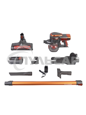 Вертикальный пылесос циклонного типа аккумуляторный Endever SkyClean VC-301, темно-серый/оранжевый, 4 шт,уп