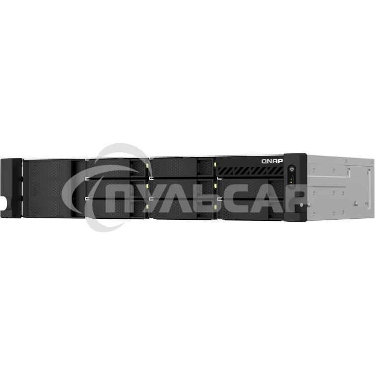 Сетевое хранилище SMB QNAP TS-873AeU-RP-4G NAS 8 HDD trays, 2x 2.5 GbE. 64-bit 4-core AMD V1500B 2,2 GHz, 4 Gb. RAM (1*4 Gb) up to 32Gb (2*16 Gb), 2 x M2 2280 (PCIe Gen3 x 1), 2xPSU W/o rail kit RAIL-B02