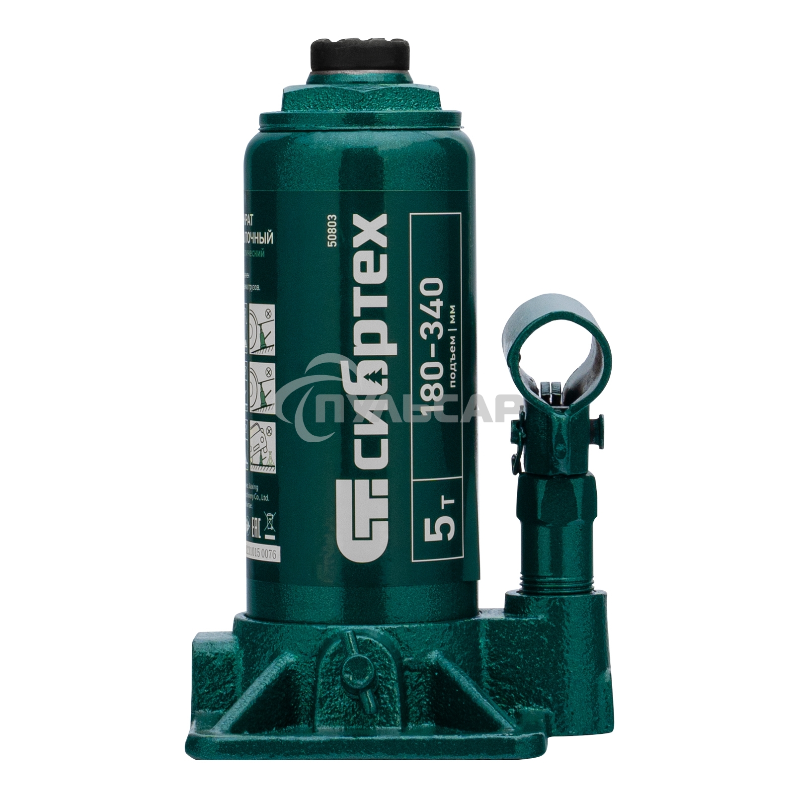 Домкрат гидравлический Сибртех бутылочный, 5т, 180-340мм
