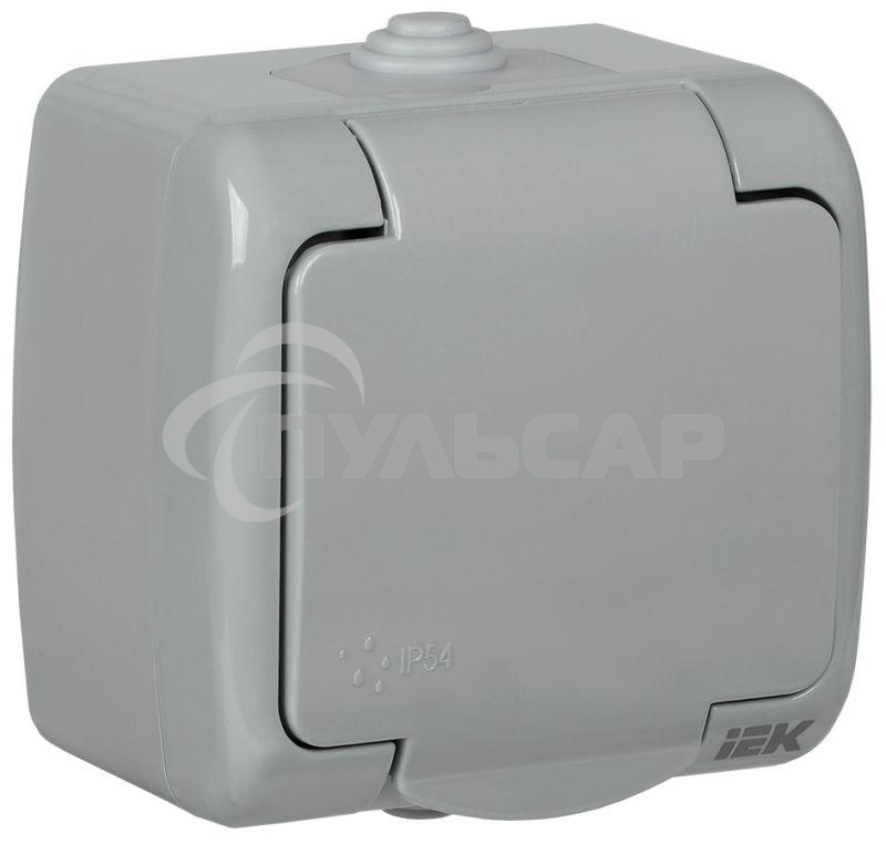 Розетка Iek ERA12-K03-16-54 РСш12-2-А Розетка 1-ая с з/к откр. уст. 16А IP54 AQUATIC