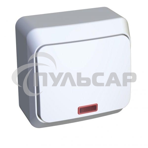 Выключатель 1-кл. ОП Этюд 10А IP20 с индик. белый SchE BA10-005B