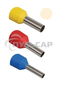 Наконечник-гильза изол. Е1012 10кв.мм (уп.100шт) ИЭК UGN10-010-07-12