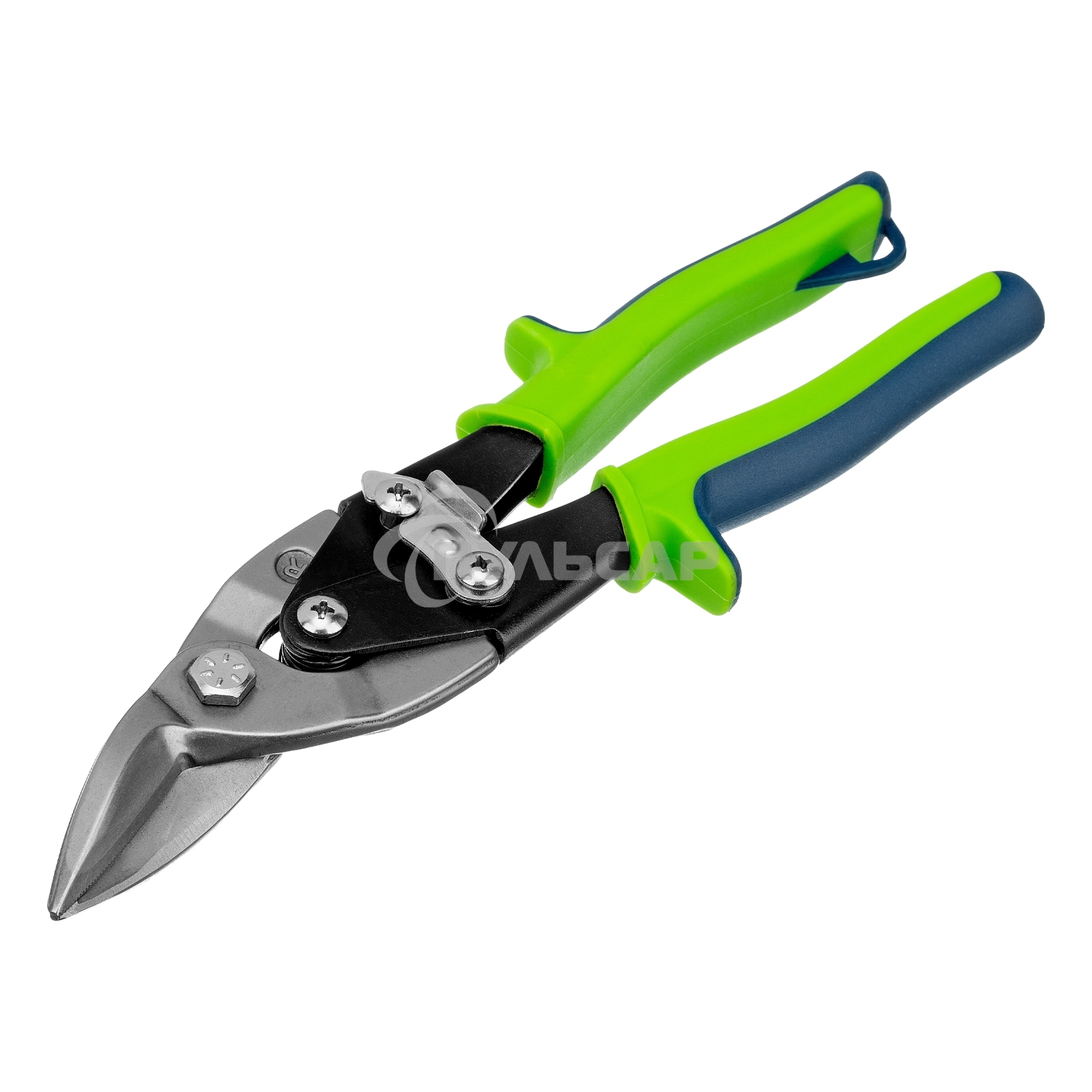 Ножницы по металлу, 250 мм, правый рез, сталь С55,двухкомпонентные рукоятки СИБРТЕХ