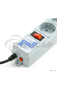 Сетевой фильтр POWER CUBE 1,9 м.* 5 розеток, серый