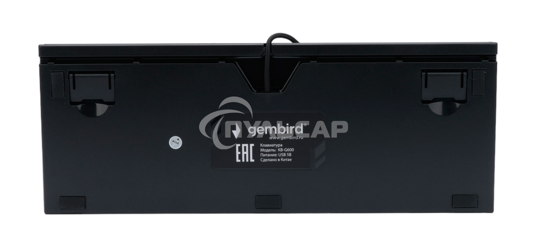 Клавиатура проводная механическая Gembird KB-G600, 87кл, Rainbow, красн.свитчи, 1.8м, черная