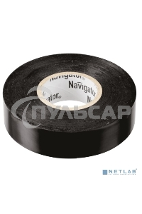 Изолента ПВХ 19мм (рул.20м) черный NIT-A19-20/BL Navigator