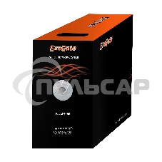 Кабель UTP 4 пары кат.5e Exegate CCA, многожильный, 305м pullbox, серый