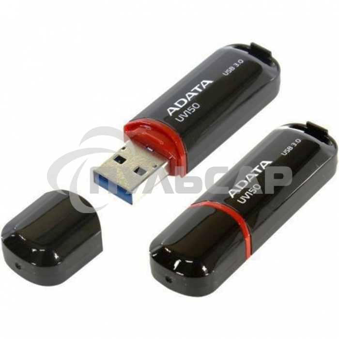 Флешка USB ADATA UV150 (AUV150-64G-RBK), 64 Gb, USB 3.0, R/W 100/40, черный