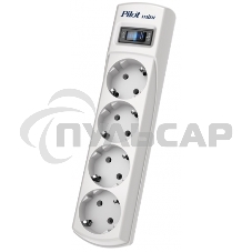Сетевой фильтр Pilot mini 5м (4 розетки) белый (коробка)