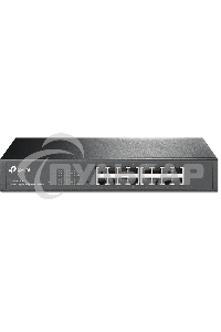 Сетевой коммутатор TP-Link SMB TL-SG1016DE 16-Port Gigabit Easy Smart Switch, 16 10/100/100Mbps RJ45 ports, MTU/Port/Tag-based VLAN, QoS, IGMP Snooping