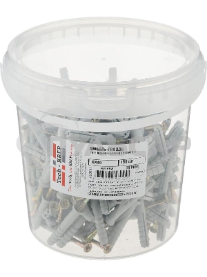 Дюбель-гвоздь 6х40 с потайной манжетой полипропилен (уп.150шт) ведро Tech-Krep 101466