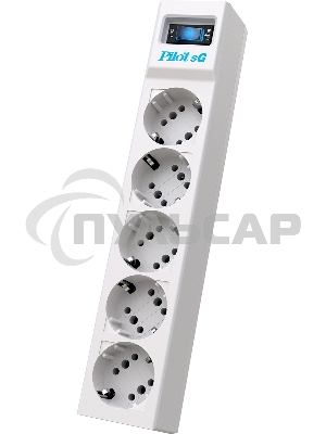 Сетевой фильтр ZIS PILOT Surge protector Pilot SG5 5 outlets (GP), 10A / 2.2kVt, automatic circuit-breaker, 5 m