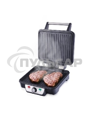 Гриль контактный Centek CT-1463 1800 Вт, 2 жаровни 280х230 мм, антипригар, нагрев 240 гр, нерж отдел