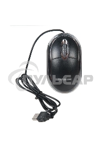 Мышь проводная Гарнизон GM-100 черный, 1000 dpi, USB, кнопки - 3