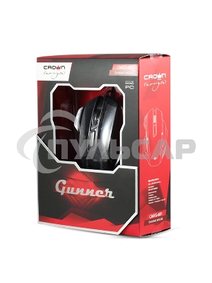 Мышь проводная Crown Gaming CMXG-601 черный, 1800 dpi, USB, кнопки - 7