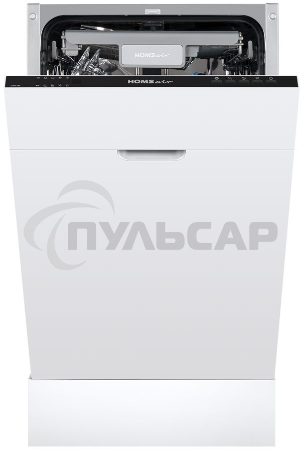 Встраиваемая посудомоечная машина HOMSair DW47M, черный, 44.5 см, 10 компл., 47 дБ, класс A++