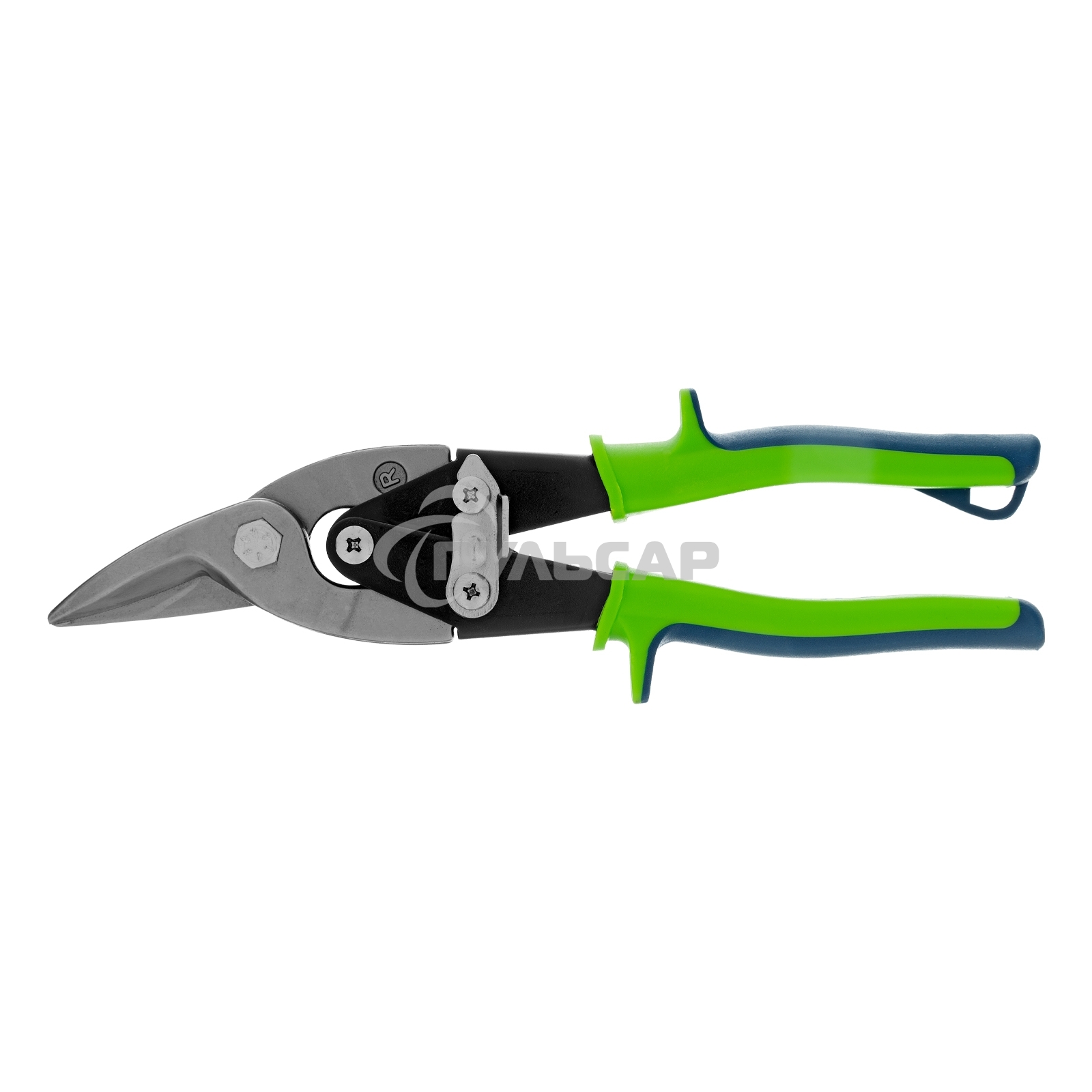 Ножницы по металлу, 250 мм, правый рез, сталь С55,двухкомпонентные рукоятки СИБРТЕХ