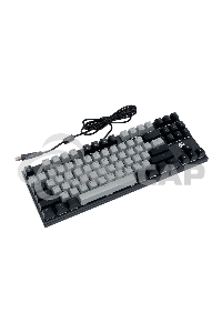 Клавиатура проводная механическая Gembird KB-G600, 87кл, Rainbow, красн.свитчи, 1.8м, черная