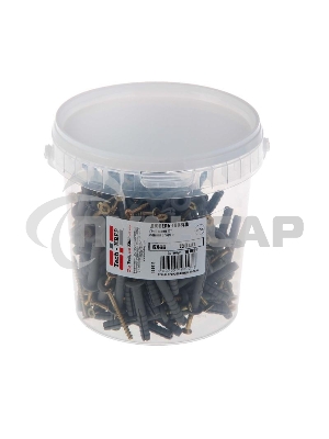 Дюбель-гвоздь 6х40 с грибовидной манжетой полипропилен (уп.150шт) ведро Tech-Krep 101989