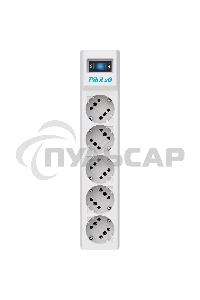 Сетевой фильтр ZIS PILOT Surge protector Pilot SG5 5 outlets (GP), 10A / 2.2kVt, automatic circuit-breaker, 5 m