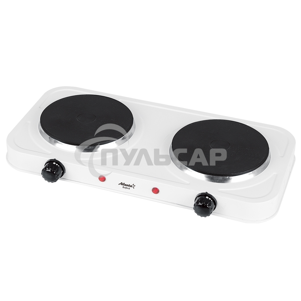Электрическая плитка двухконфорочная Atlanta ATH-1739 белый