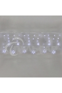 Гирлянда Neon-night Бахрома со снежинками 2,4х0,9м, 150 LED, белый, с контроллером 8 режимов, 230В