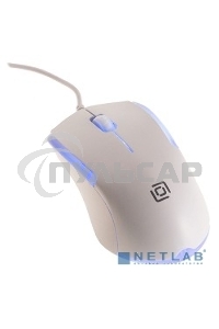 Мышь проводная Oklick 245M белый, 1000 dpi, USB, кнопки - 3