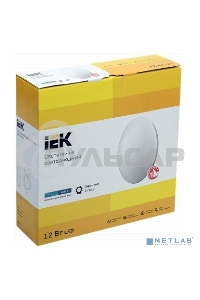 Светильник светодиодный ДПБ 1001 12Вт 4000K IP20 круг бел. ИЭК LDPB0-1001-12-4000-K01