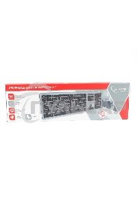 Клавиатура беспроводная Gembird KBW-1, USB, серебристый