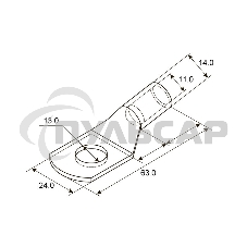 Наконечник ТМЛ 50–12–11 (50 мм² - Ø 12 мм) ГОСТ 7386-80 (в упак. 5 шт.) Rexant